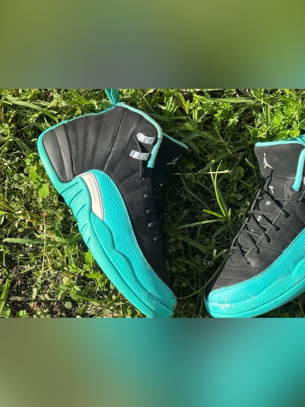 Jordan 12 Retro Hyper Jade  GS - Picture 4 of 10
